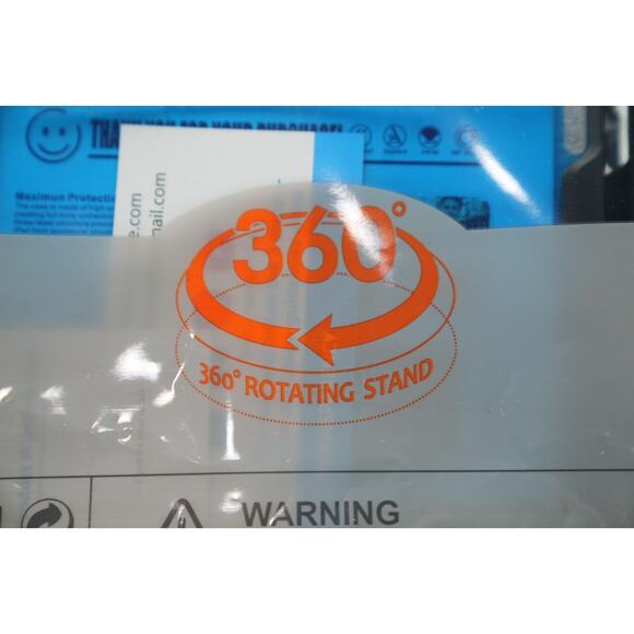 360° Rotation Rugged Tablet Case Black Kickstand Strap for iPad 10th Gen - Picture 5 of 7